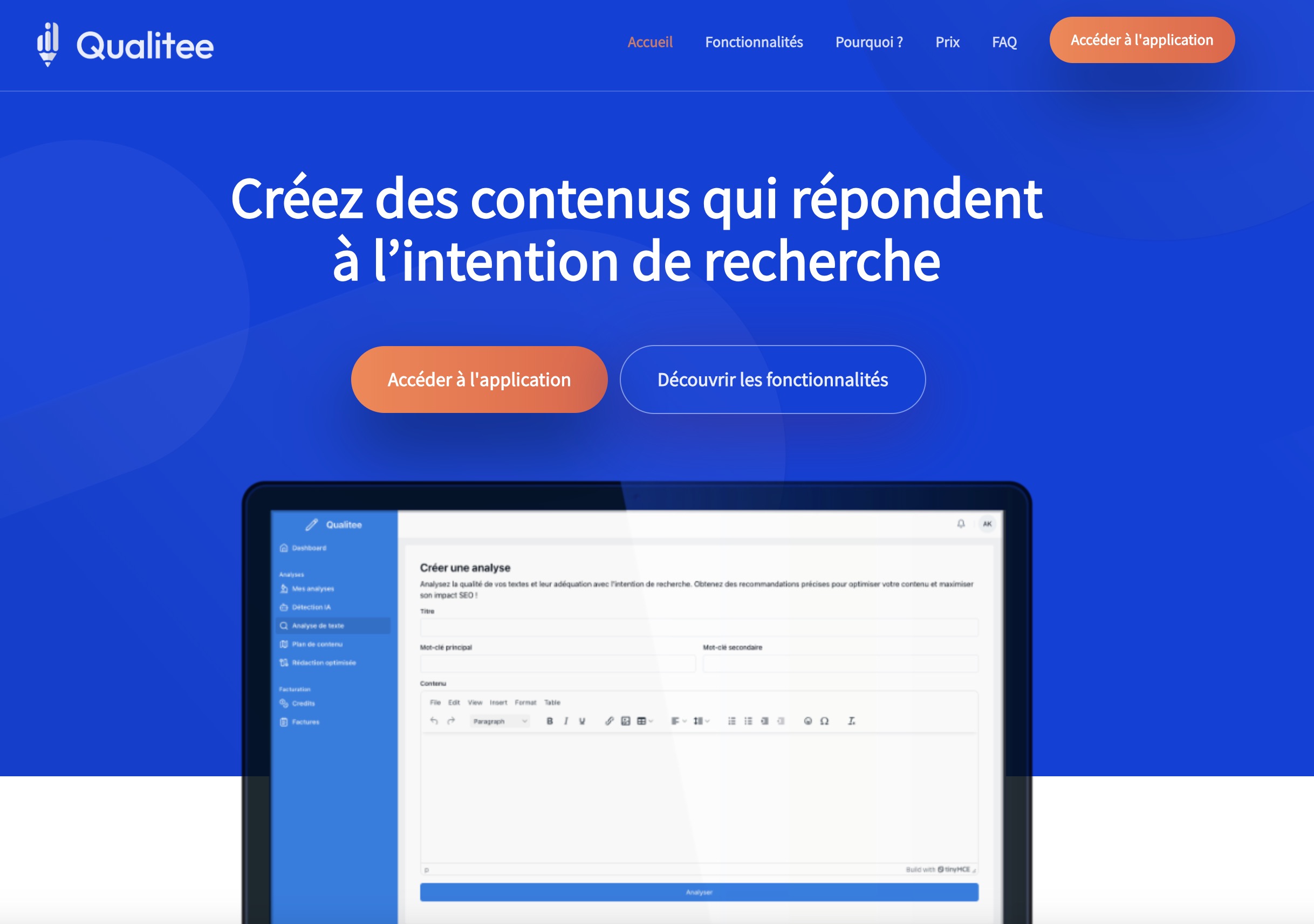 Qualitee.io pour optimiser l'intention de recherche